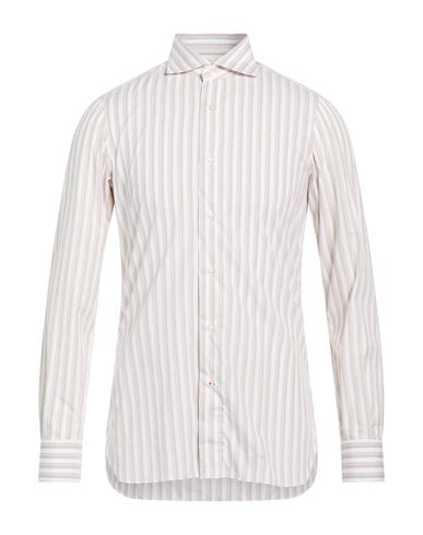 Isaia Man Shirt White Size 17 Cotton