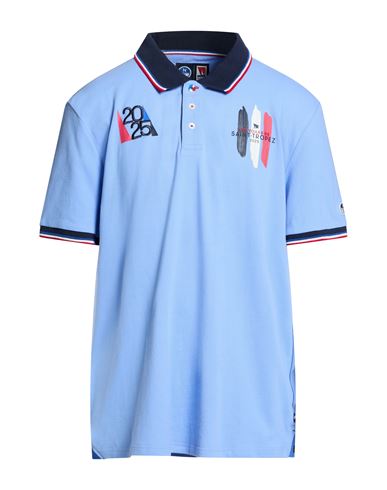 North Sails Man Polo Shirt Light Blue Size Xxl Cotton, Elastane