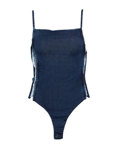 Y/project Woman Bodysuit Blue Size S Cotton, Elastomultiester, Elastane