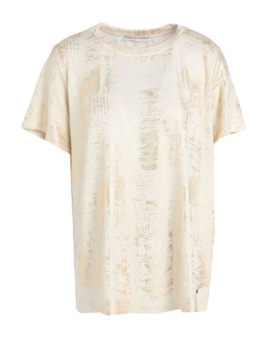 Xandres Woman T-shirt Gold Size Xl Polyester, Elastane In Neutral