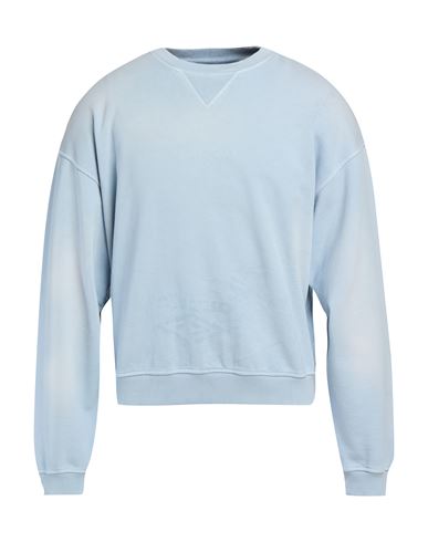 Guess Man Sweatshirt Sky Blue Size L Cotton