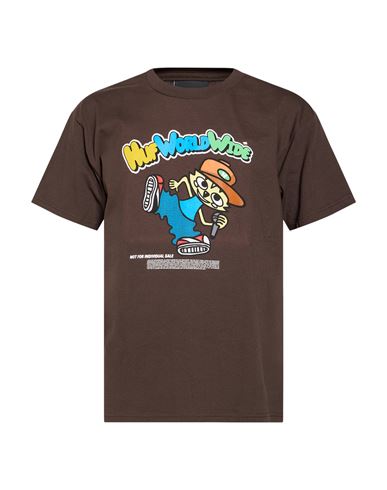 Huf Man T-shirt Brown Size L Cotton