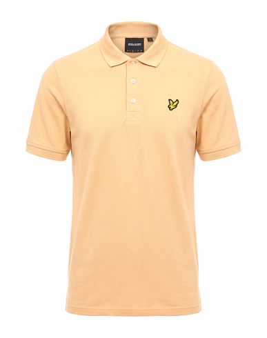 Lyle & Scott Man Polo Shirt Pastel Yellow Size M Cotton, Elastane