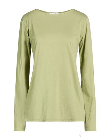 Whyci Woman T-shirt Military Green Size 12 Cotton, Cashmere