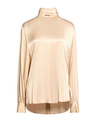 Solotre Woman Top Beige Size 4 Viscose In Gold