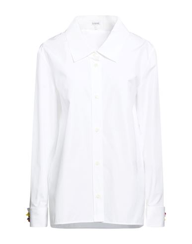 Loewe Woman Shirt White Size 6 Cotton, Polyester