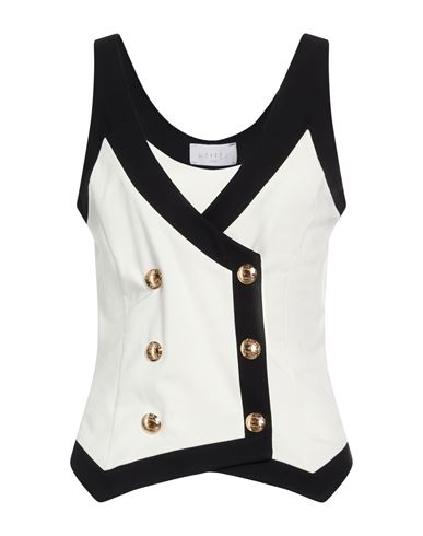 Gaelle Paris Gaëlle Paris Woman Top White Size 6 Viscose, Polyamide, Elastane, Polyester
