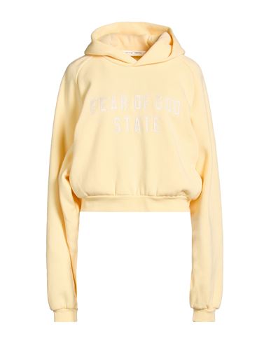 Essentials Fear Of God  Woman Sweatshirt Pastel Yellow Size M Cotton, Polyester In Multi