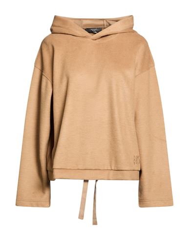 Weekend Max Mara Woman Sweatshirt Camel Size L Polyester, Wool, Cotton, Viscose In Brown