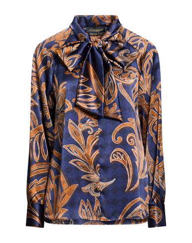 Luisa Spagnoli Woman Top Navy Size M Silk In Blue