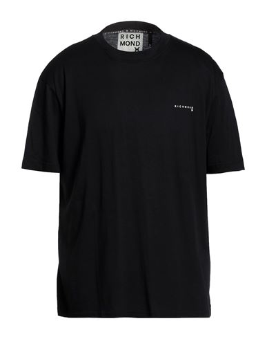 Richmond X Man T-shirt Black Size Xxl Cotton, Viscose