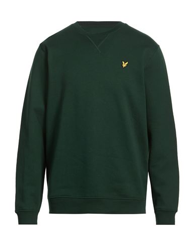 Lyle & Scott Man Sweatshirt Dark Green Size L Cotton