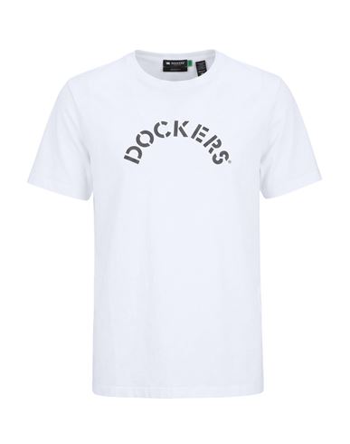Dockers Man T-shirt White Size Xl Organic Cotton