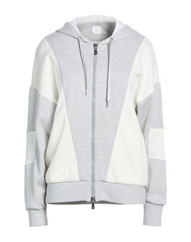 Eleventy Woman Sweatshirt Light Grey Size S Cotton, Polyamide In Gray