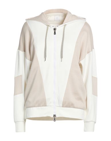 Eleventy Woman Sweatshirt White Size M Cotton, Polyamide