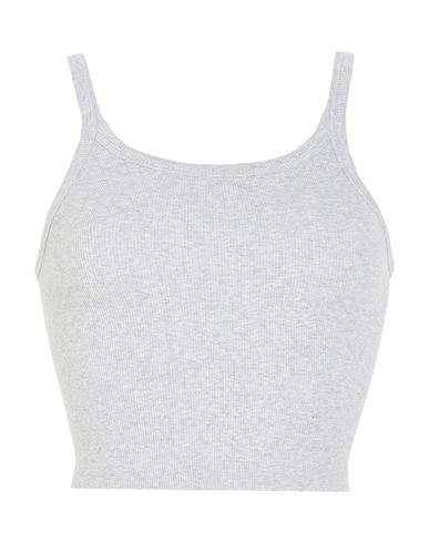 Wardrobe.nyc Wardrobe. Nyc X Hailey Bieber Woman Tank Top Grey Size Xxs Cotton, Elastane