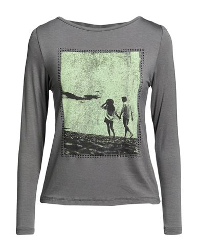 No-nà Woman T-shirt Grey Size Xs Viscose, Elastane In Gray