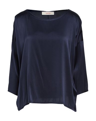Jucca Woman Top Midnight Blue Size 12 Silk, Elastane