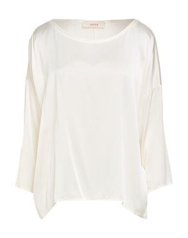 Jucca Woman Top Cream Size 12 Silk, Elastane In Neutral