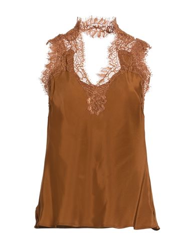 Top Mujer Marrón chocolate XS Mujer