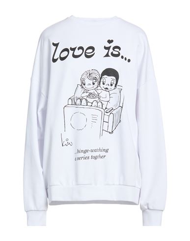Gaelle Paris Gaëlle Paris Love Is. By Gaëlle Paris Woman Sweatshirt White Size 1 Cotton, Polyester