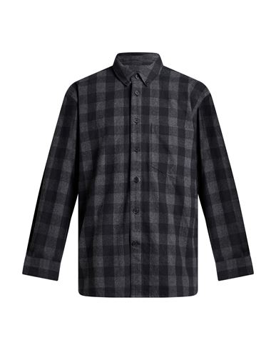 Editions 102 Man Shirt Charcoal Size Xl Organic Cotton In Gray