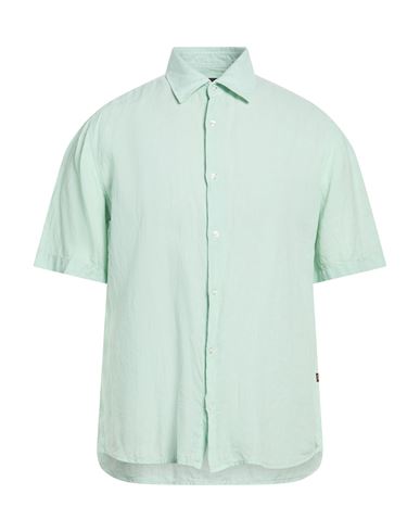 Hugo Boss Boss Man Shirt Light Green Size Xl Linen