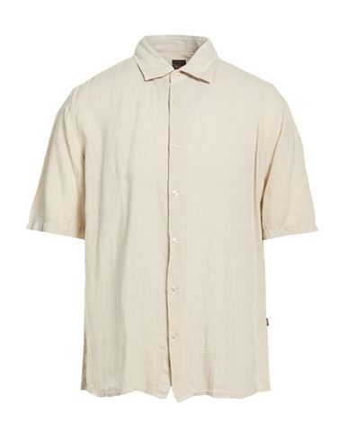 Hugo Boss Boss Man Shirt Beige Size Xl Linen In Sand