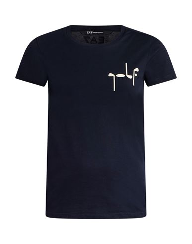 Ea7 Woman T-shirt Midnight Blue Size Xl Cotton