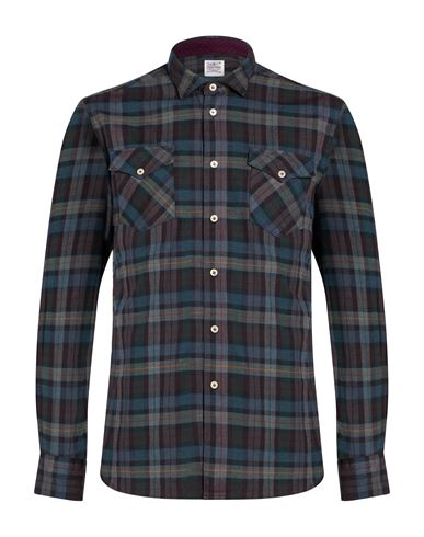 Alexingh Man Shirt Grey Size 16 Cotton In Blue
