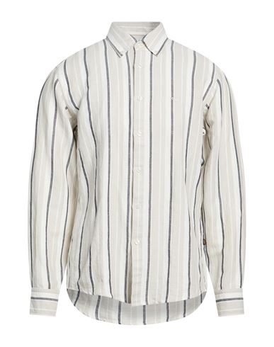 Hugo Boss Boss Man Shirt Beige Size Xl Linen, Cotton In Sand