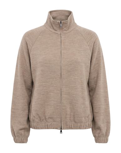 Max Mara Woman Sweatshirt Taupe Size Xs Wool, Cotton, Polyester In Grey