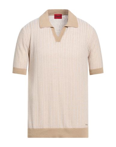Hugo Boss Hugo Man Polo Shirt Sand Size M Cotton, Linen