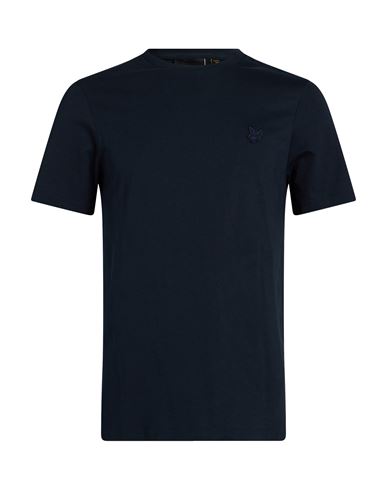 Lyle & Scott Man T-shirt Navy Size S Cotton In Blue
