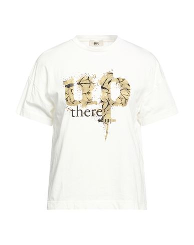 Jijil Woman T-shirt Cream Size 2 Cotton In White