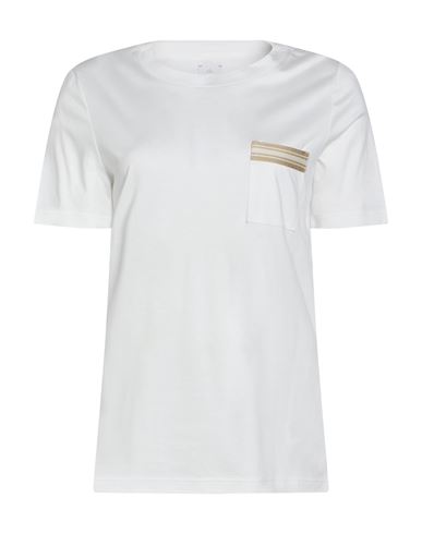 Eleventy Woman T-shirt White Size Xs Lyocell, Cotton
