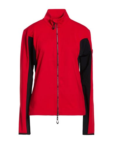 Ea7 Woman Sweatshirt Red Size Xl Polyester, Elastane
