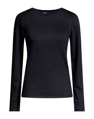 Alpha Studio Woman T-shirt Midnight Blue Size 10 Wool
