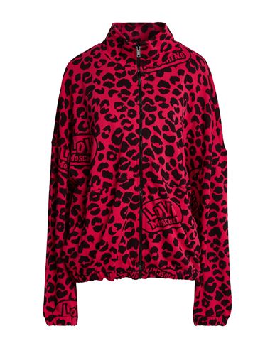 Love Moschino Woman Sweatshirt Magenta Size 10 Cotton In Multi