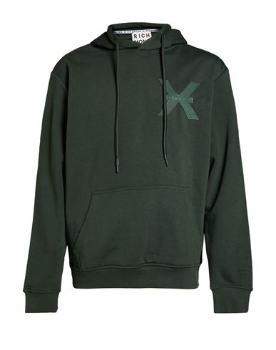 Richmond X Man Sweatshirt Dark Green Size M Cotton, Polyester