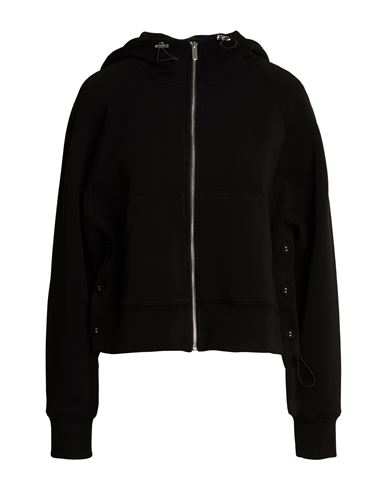 Meimeij Woman Sweatshirt Black Size 6 Polyester, Viscose, Elastane