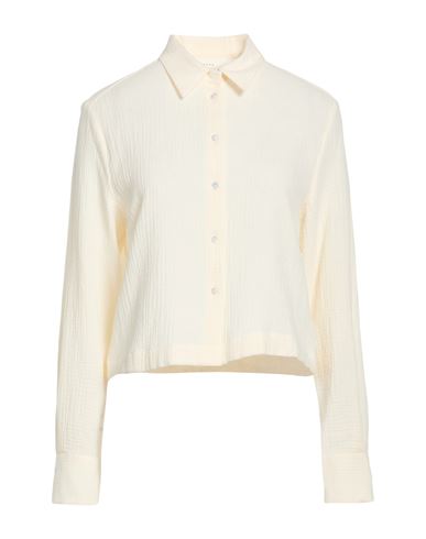 Xacus Woman Shirt Ivory Size 6 Cotton In White