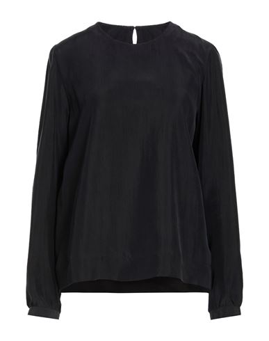 Xacus Woman Top Black Size 10 Silk
