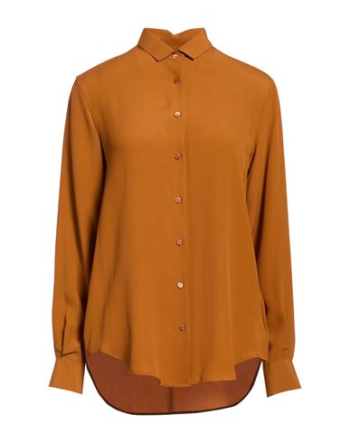 Xacus Woman Shirt Camel Size 6 Acetate, Silk In Brown