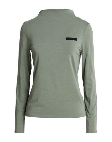 Ea7 Woman T-shirt Sage Green Size L Cotton, Modal, Elastane