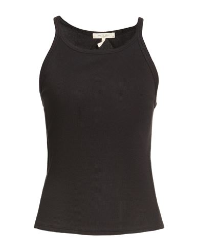 Rag & Bone Woman Tank Top Black Size L Organic Cotton, Elastane