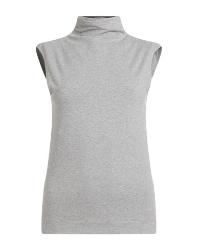 Circolo 1901 Woman Top Grey Size L Cotton, Elastane In Gray