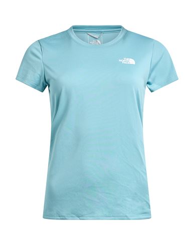 The North Face Woman T-shirt Turquoise Size Xs Polyester In Blue