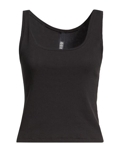 Skims Woman Tank Top Black Size Xxl Cotton, Elastane