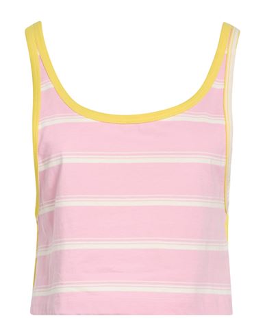 Msgm Woman Tank Top Pink Size S Cotton